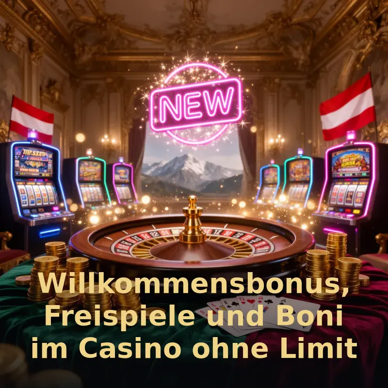 Willkommensbonus, Freispiele und Boni im Casino ohne Limit